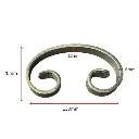 Steel C - Scroll 130mmx75mmx12mmx6mm - Zinc Plated.webp