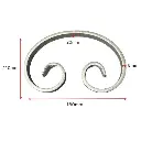 Steel C - Scroll 180mmx110mmx20mm - Zinc Plated.webp
