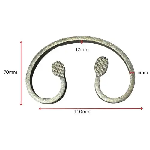 Steel C Scrolls  125x 80 x 8 mm with notched - Zinc Plated.webp