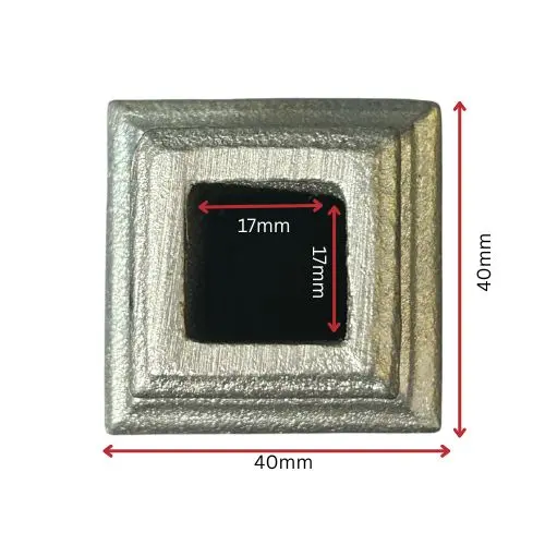 Steel Cast Knuckle 40x40mm for Square 17mm Dia - Zinc Plated (1).webp