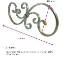 Steel S - Scroll  395x160x12x6mm - Zinc Plated.webp