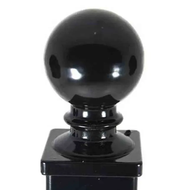 Black Aluminium Post Ball Cap for 50x50 mm Tube