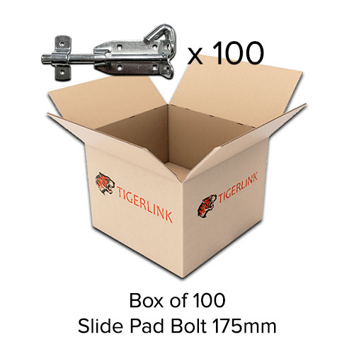 Box of 100 - Slide PadBolt 175mm 55mm Long Shoot