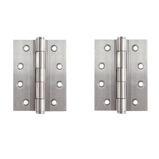 Stainless Steel Butt Hinges - 100x70x2.5mm, Chrome Finish - Pair