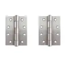 Stainless Steel Butt Hinges - 100x70x2.5mm, Chrome Finish - Pair