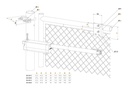 Chain link bracket Round application for Samson gate closer 3" Post x 1-5/8" gate