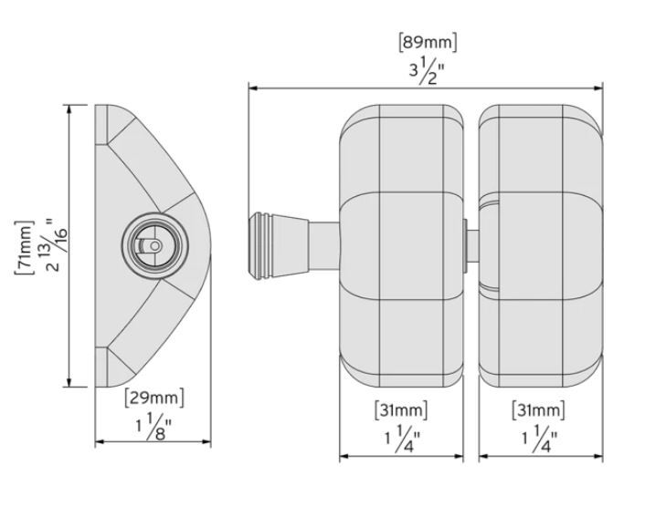 D&D MagnaLatch Side Pull Magnetic Gate Lock: Stainless Steel 316 Marine Grade (Polished)