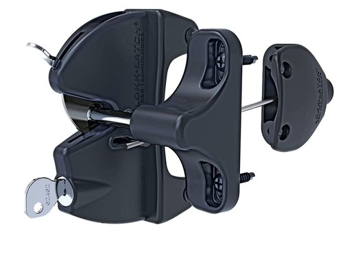 D&D LokkLatch General Purpose Gate Latch- Black Lock, Double Sided (LLAAB)