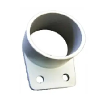 [BKRB424] Aluminium Fence Rail Bracket, 50mm Round Tube, Single Lug, 2 Hole