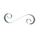 Double Scroll 270x90x20x6mm- Zinc Plated