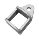 Aluminium Fence Rail Bracket, 25x25mm Tube, Single Lug, 1 Hole
