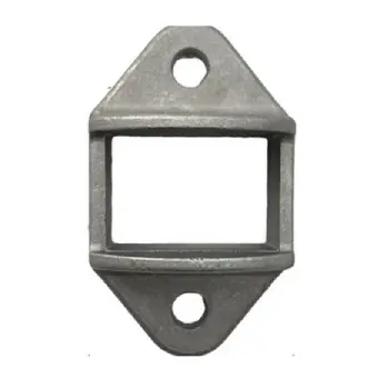 [BKRB522] Aluminium Fence Rail Bracket, 38x25mm Wide Tube, Double Lug, 2 Hole