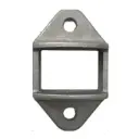 Aluminium Fence Rail Bracket, 38x25mm Wide Tube, Double Lug, 2 Hole