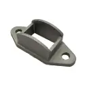 Aluminium Fence Rail Bracket, 38x25mm Tall Tube, Double Lug, 2 Hole