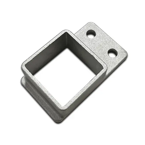 [BKRB535] Aluminium Fence Rail Bracket, 40x40mm Tube, Single Lug, 2 Hole