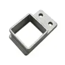 Aluminium Fence Rail Bracket, 40x40mm Tube, Single Lug, 2 Hole
