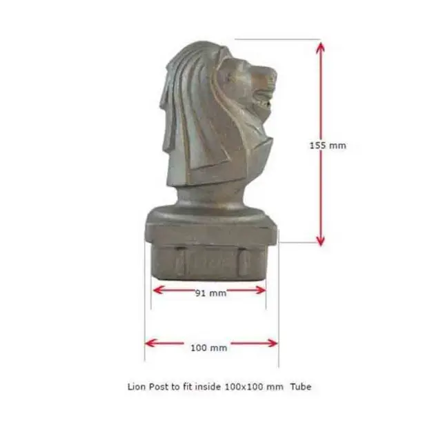 [MS946] Aluminium Lion Head Post Cap for  100x100 mm tube
