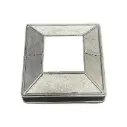 Square Aluminium Base Plate Cover: 65x65mm Post, 132x132mm Base - 2PC