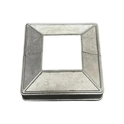 [SE724] Square Aluminium Base Plate Cover: 80x80mm Post, 132x132mm Base - 2PC
