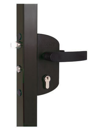 Economical Gate Lock square profile 40mm Black 