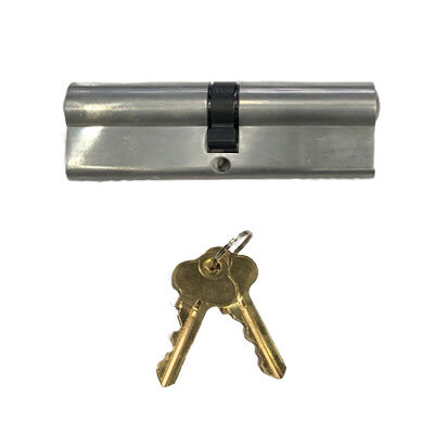 Euro Key Barrel 100mm 5 Pin Double keyed Cylinder C4- Satin Chrome 