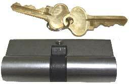 Euro Key Barrel 70mm 5 Pin Double keyed Cylinder C4- Satin Chrome