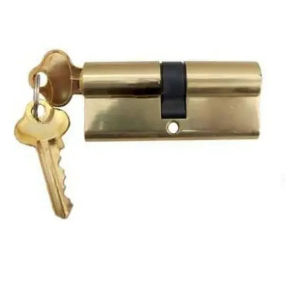 Euro Key Barrel, 90mm Full Cylinder, Keyed Different - Brass