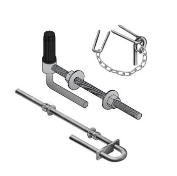 Farm Gate Hinge Anti Twist through bolt 275x25NB - Galvanized