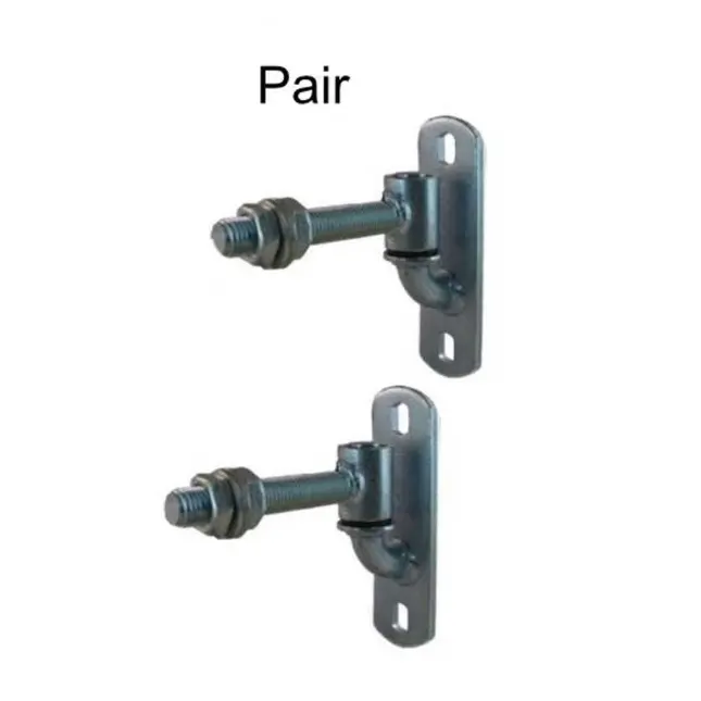 [HN474] Adjustable Bolt-On Gudgeon and Trunnion Hinges - Silver, 150x16mm Rod - Pair