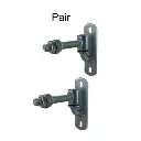 Adjustable Bolt-On Gudgeon and Trunnion Hinges - Silver, 150x16mm Rod - Pair