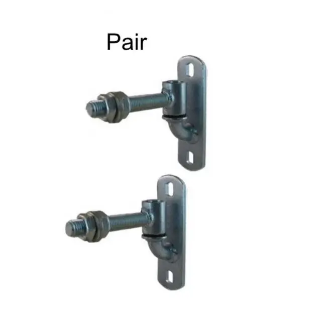 [HN470] Adjustable Bolt-On Gudgeon and Trunnion Hinges - Silver, 90x16mm Rod - Pair