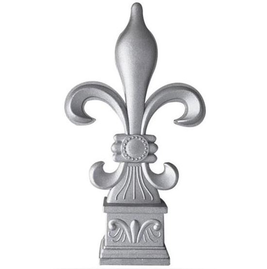 Aluminium Spear: Fleur-de-lis Female Shaped for Square Bar to fit over 25x25mm SHS