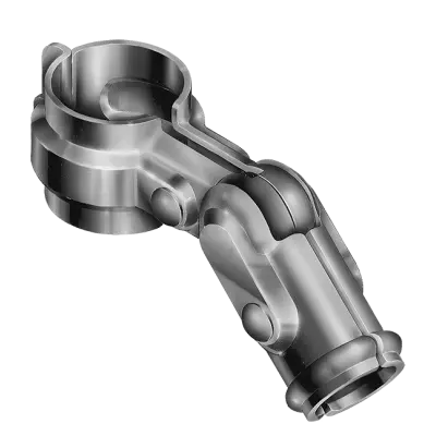 [HN513] Galvanised Adjustable Angle Tee Tube Connector - 50NB x 40NB