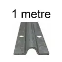 Galvanised steel U Groove Above Ground Floor Track for Sliding Gates 1 Metre
