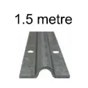 Galvanised steel U Groove Above Ground Floor Track for Sliding Gates 1.5 Metres
