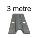 Galvanised steel U Groove Above Ground Floor Track for Sliding Gates 3 Metres