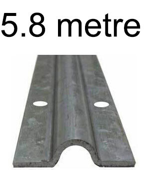 Galvanised steel U Groove Above Ground Floor Track for Sliding Gates 5.8 Meters (pick up only)