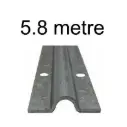 Galvanised steel U Groove Above Ground Floor Track for Sliding Gates 5.8 Metres (pick up only)