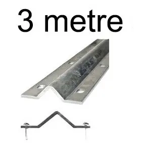 [RT430] Galvanised steel V Groove Above Ground Floor Track for Sliding Gate 3 Metres