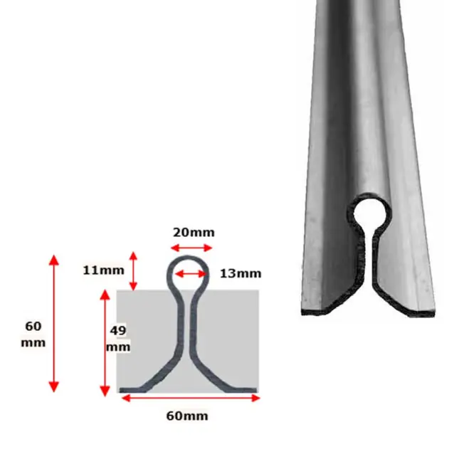[RT460] Galvanised steel in ground Track 3 Metres for Sliding Gates (pick up only)