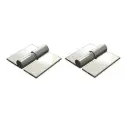 Zinc Plated Weld to Weld Prison Hinges - 19mm Pin, LH, Silver - Pair