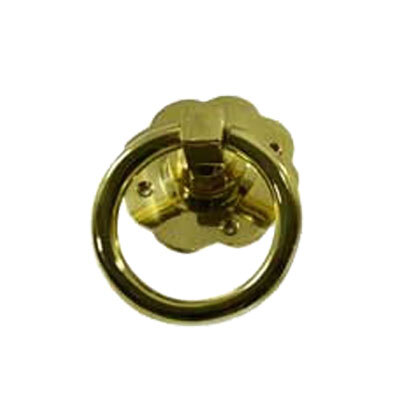 Heavy Duty Gothic Gate Ring Latch Lock - Brass Twist - Pull Only