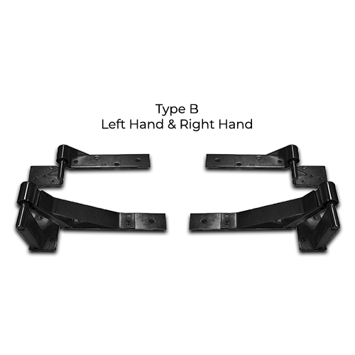 [HGRH495] Heavy Duty Rising hinges or Up Hill Hinges Type B for Swing Gates- Both (LH & RH)