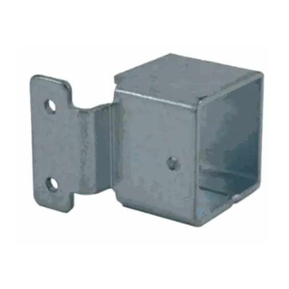 [BKRB600] Steel Fence Rail Bracket, 40x40mm Tube, Mounting Lug, 2 Hole
