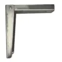 Sliding Gate Guide Angle Bracket - 210x225mm, To Suit M16, Silver