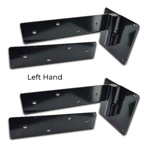 Heavy Duty Steel Gudgeon Strap Timber Gate Hinge LH Side Powder coated - Pair