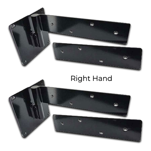 Heavy Duty Steel Gudgeon Strap Timber Gate Hinge RH Side Powder coated - Pair