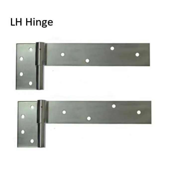 [HN640] Zinc Plated Strap Hinges For Timber Gates - 25mm Pin, 350x70mm, LH, Silver - Pair