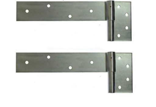 [HN641] Zinc Plated Strap Hinges For Timber Gates - 25mm Pin, 350x70mm, RH, Silver - Pair