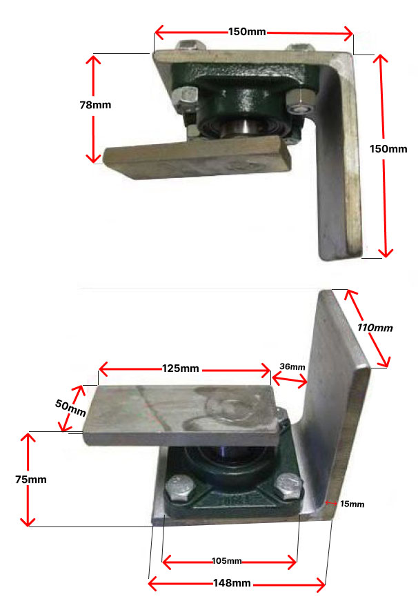 [HN405] Heavy Duty Swing Gate Bearing Hinges for gate up to 1200 kg - Top & Bottom hinge
